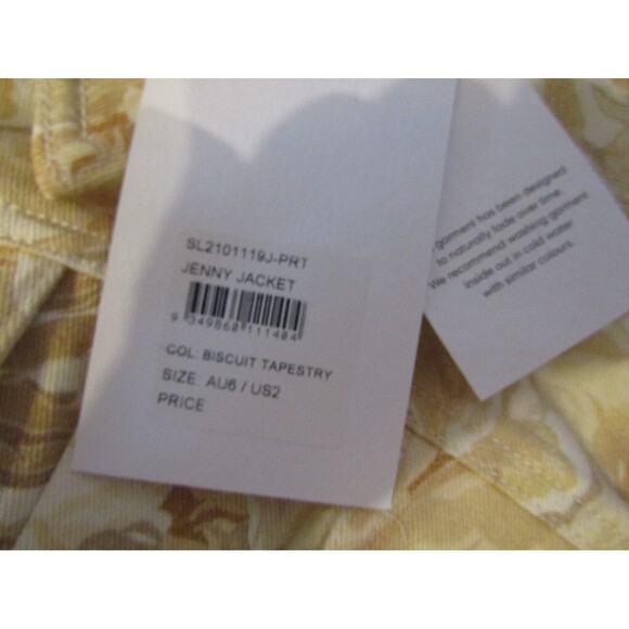SIGNIFICANT OTHER JENNY JEAN Jacket Womens BISCUIT TAPESTRY MRP $269 NWT Size 2 - Picture 10 of 10